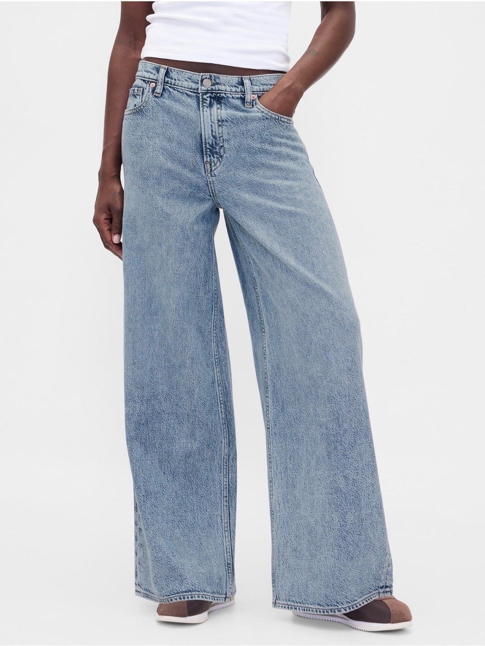NEW * GAP Baggy Mid Rise Super-soft Denim Size 26